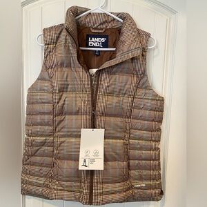 Lands End down puffer vest  medium